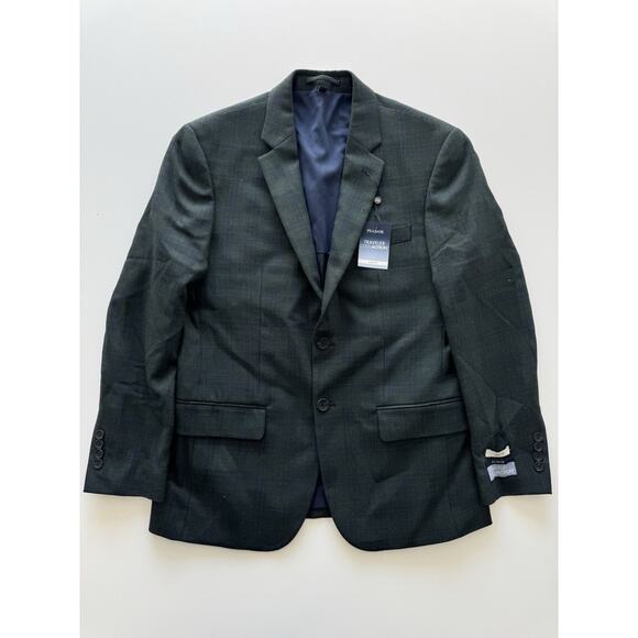 Jos A Bank Mens Traveler COOL MOTION Slim Fit Plaid Sport Coat 38S NWT